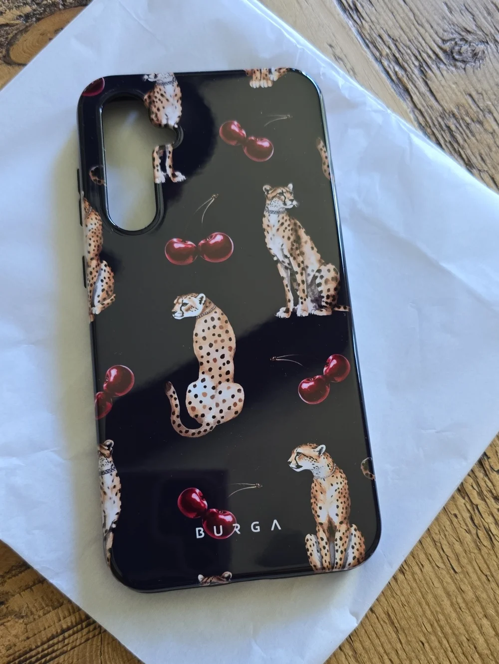 BURGA New Cheetah & Cherry Pattern Phone Case